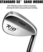 PGM Men's Complete Golf Club Set - 12 Pieces - Titanium Driver, Woods, Hybrid, Irons, Wedge & Putter with Stand Bag