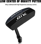 PGM Men's Complete Golf Club Set - 12 Pieces - Titanium Driver, Woods, Hybrid, Irons, Wedge & Putter with Stand Bag