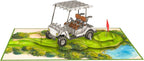 Poplife Golf Cart 3d Pop Up Card – Premium Golfing Greeting Card For Dad, Husband, Grandpa, Son – Father’s Day, Birthday, Retirement, Anniversary, Valentine’s Day – Unique Golf Gift Card For Men - Golf Cart