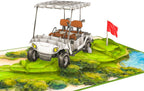 Poplife Golf Cart 3d Pop Up Card – Premium Golfing Greeting Card For Dad, Husband, Grandpa, Son – Father’s Day, Birthday, Retirement, Anniversary, Valentine’s Day – Unique Golf Gift Card For Men - Golf Cart