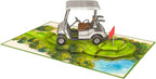 Poplife Golf Cart 3d Pop Up Card – Premium Golfing Greeting Card For Dad, Husband, Grandpa, Son – Father’s Day, Birthday, Retirement, Anniversary, Valentine’s Day – Unique Golf Gift Card For Men - Golf Cart