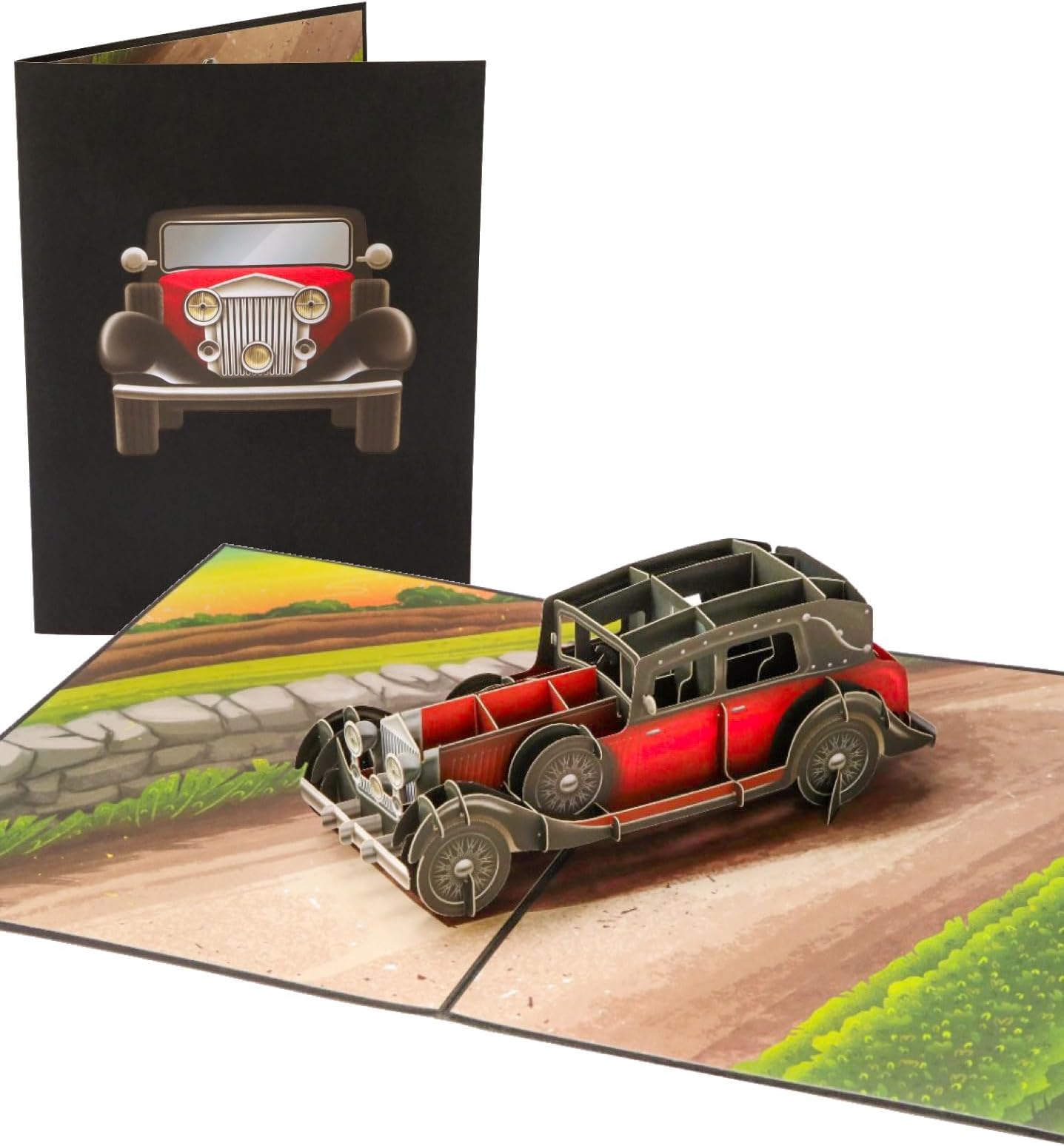 Poplife Golf Cart 3d Pop Up Card – Premium Golfing Greeting Card For Dad, Husband, Grandpa, Son – Father’s Day, Birthday, Retirement, Anniversary, Valentine’s Day – Unique Golf Gift Card For Men - Classic Automobile