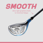 Precise Amg - Women's Complete Golf Club Set | Beginner Friendly, Driver, Fairway & Hybrid, Irons, Putter, Stand Bag, Petite & Regular, Right Hand, 2 Colours - Light Blue