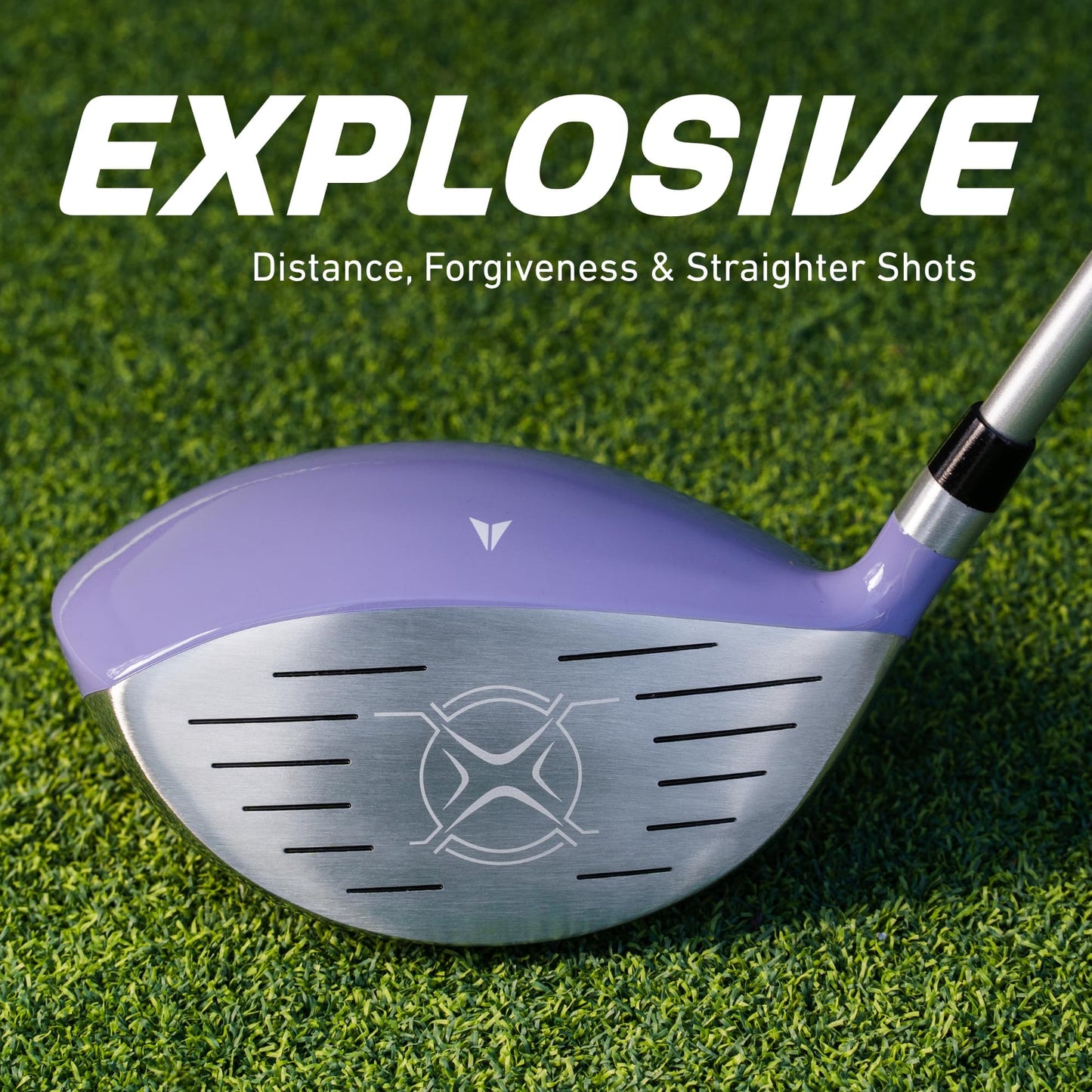 Precise M3 - Women's Complete Golf Club Set | 460cc Driver, Graphite-Shafted Fairway Wood, 7-Pw Irons & Wedge, Hybrid For Tough Lies, Petite & Regular Fit - Purple