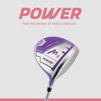 Precise M3 - Women's Complete Golf Club Set | 460cc Driver, Graphite-Shafted Fairway Wood, 7-Pw Irons & Wedge, Hybrid For Tough Lies, Petite & Regular Fit - Purple