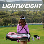 Precise X7 - Kids Complete Golf Club Set | Lightweight Graphite Shafts, Hybrid & Irons, Putter, Stand Bag Included, For Boys & Girls, Ages 3-12, Left/right Hand - Blue Ages 9-12