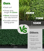 Ywitio Premium Dual-Turf Golf Hitting Mat 5x4ft with Thickened EVA Base for Indoor Outdoor Practice
