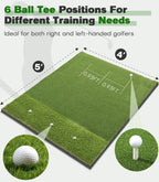 Ywitio Premium Dual-Turf Golf Hitting Mat 5x4ft with Thickened EVA Base for Indoor Outdoor Practice