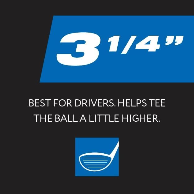 Pridesports Pts Wood Golf Tees | 135 Count, 3-1/4 Inch | #1 Wood Tee On Tour | Best For Drivers & Woods - 135 Count
