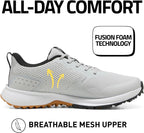 Puma Fusion Grip 6 Men's Golf Shoes - Feather Gray-Puma Black-Gum