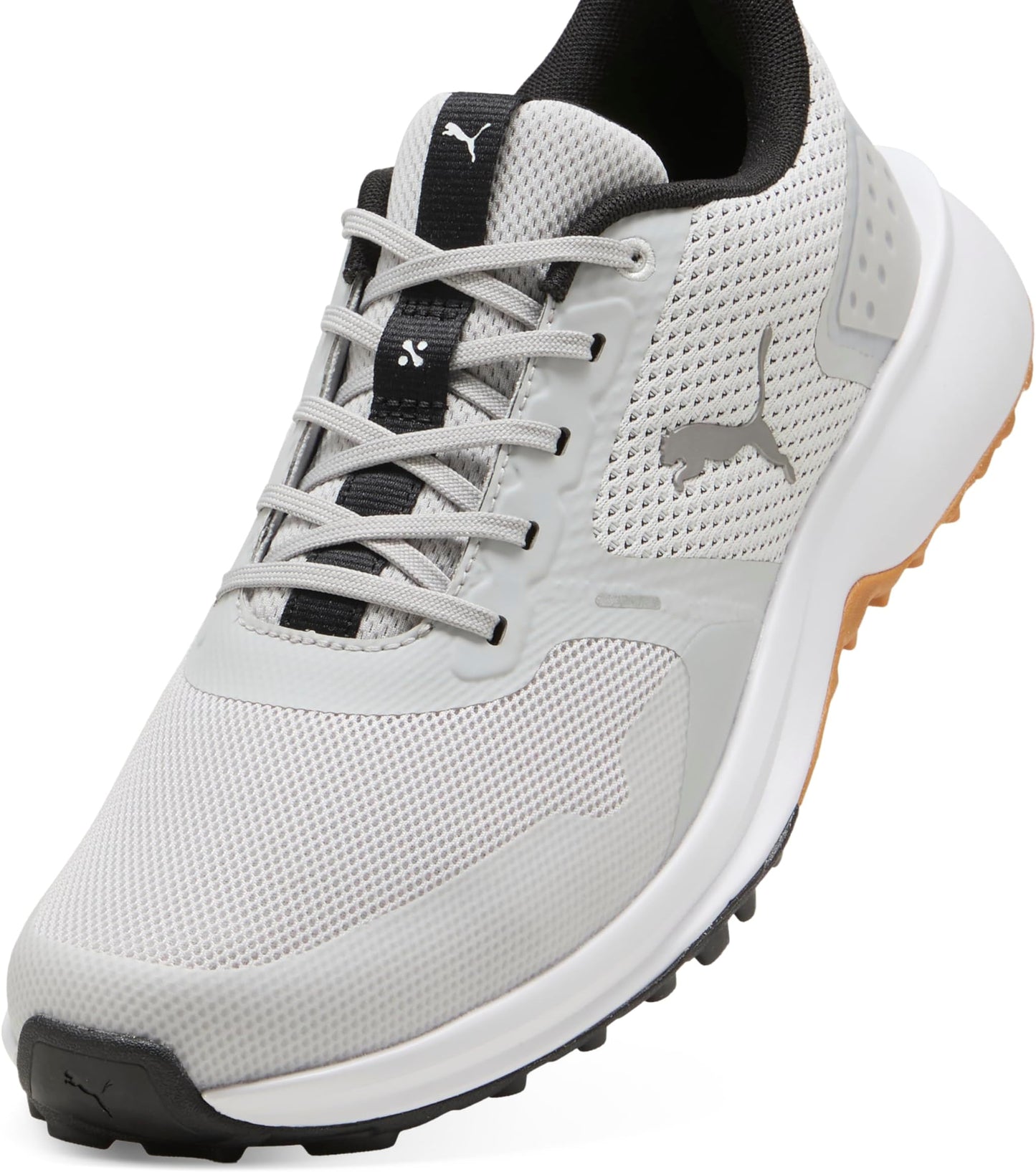 Puma Fusion Grip 6 Men's Golf Shoes - Feather Gray-Puma Black-Gum