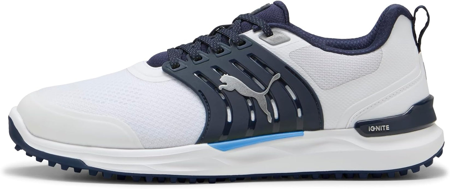 Puma Ignite Elevate 2 Men's Golf Shoes - Puma White-Deep Navy