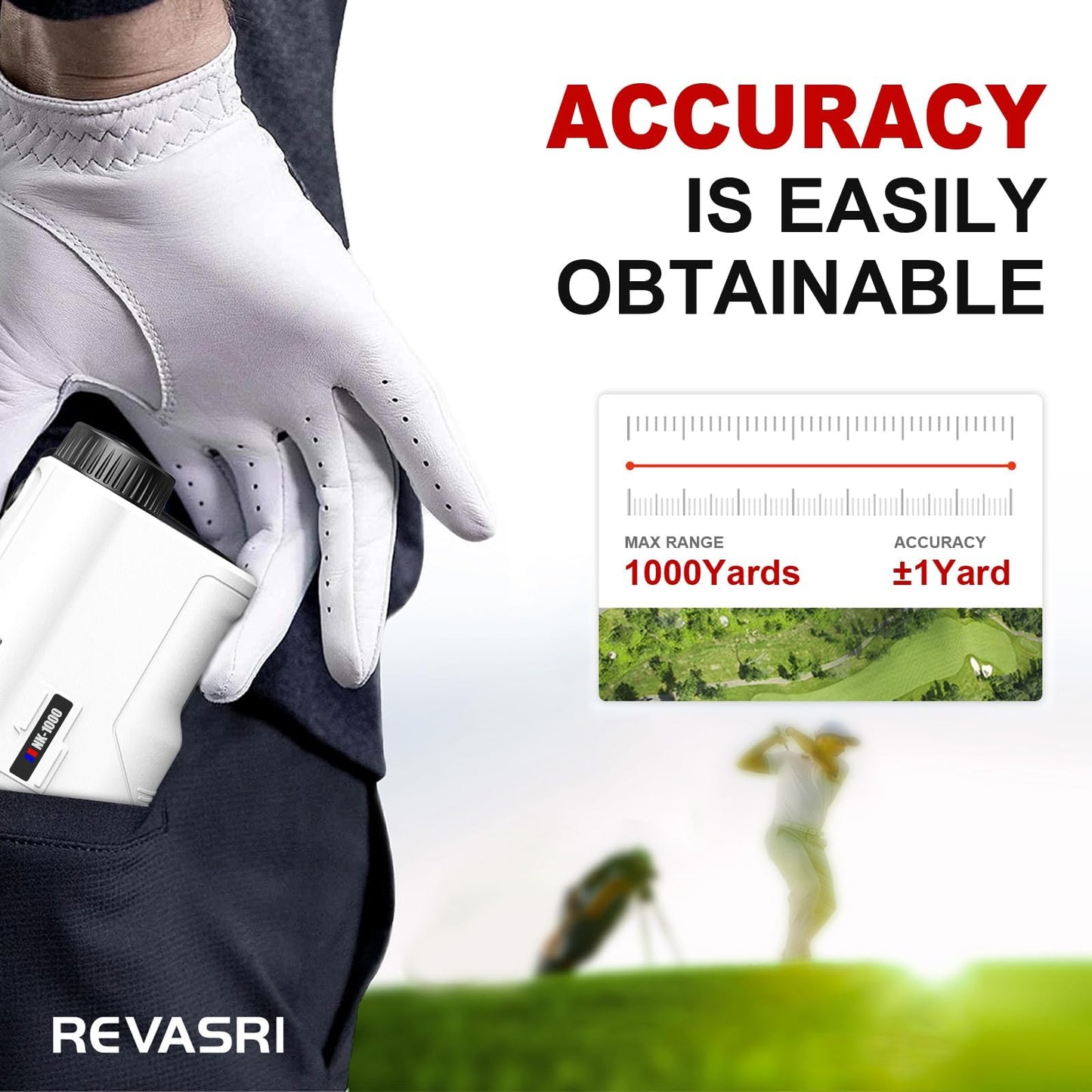 REVASRI Golf Rangefinder with Slope and Pin Lock Vibration, 600/1000 Yards