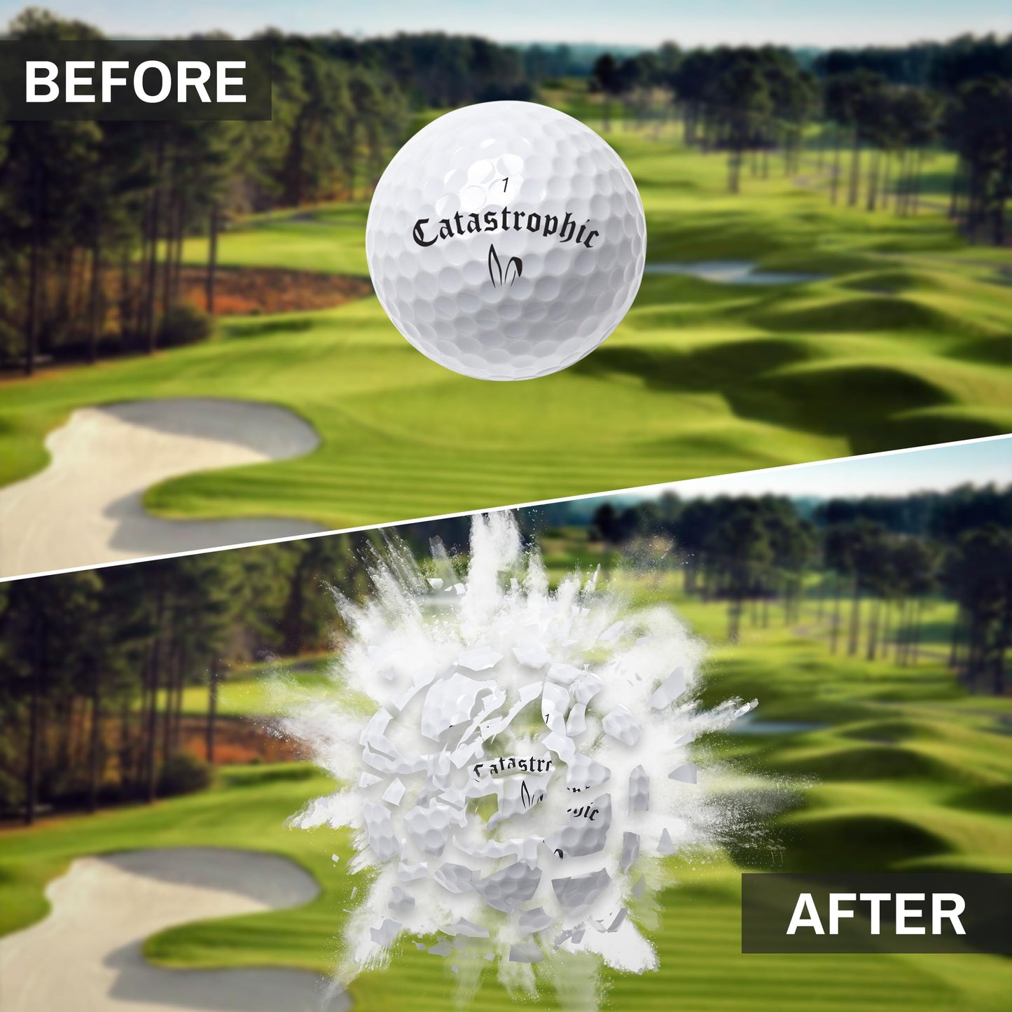 Shanker Golf Exploding Golf Balls - Prank Balls That Shatter on Impact (3 Pack)