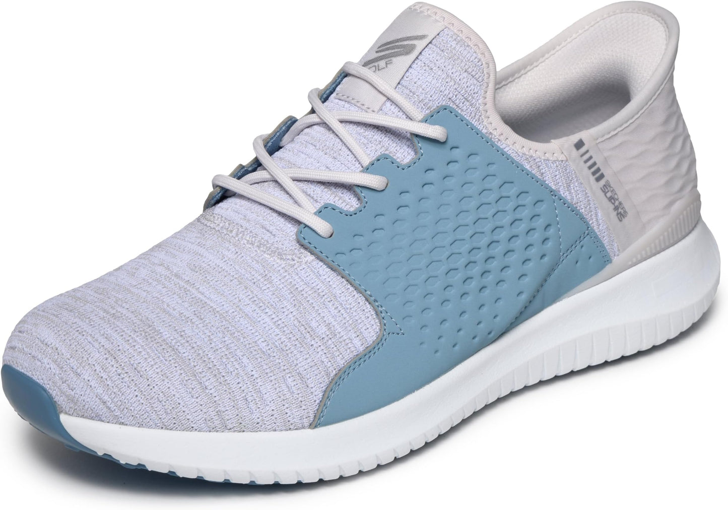 Skechers Men's Max 2 Rover Relaxed Fit Slip-In Golf Shoe - Light Gray/light Blue
