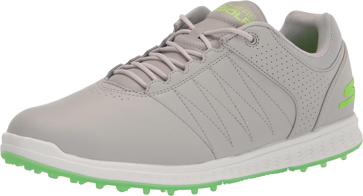 Skechers Men's Pivot Spikeless Golf Shoe - Gray/lime