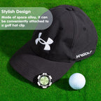 Slopemaster Progreen Reader - Golf Ball Marker With High Precision Green Reading Aid Golf Accessories For Men Women - Black