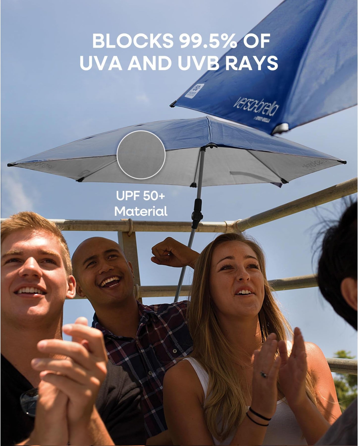 Sport-Brella Versa-Brella Spf 50+ Adjustable Umbrella With Universal Clamp - Firebrick Red
