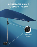 Sport-Brella Versa-Brella Spf 50+ Adjustable Umbrella With Universal Clamp - Firebrick Red