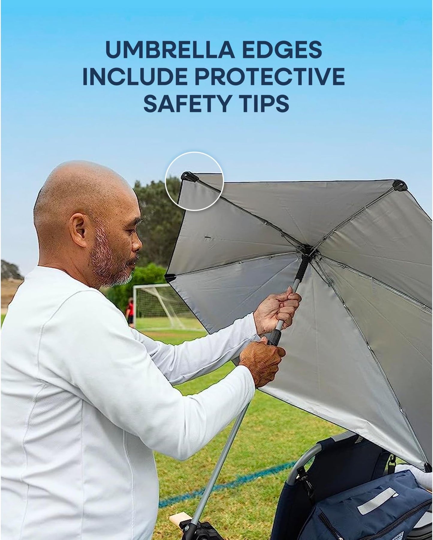 Sport-Brella Versa-Brella Spf 50+ Adjustable Umbrella With Universal Clamp - Firebrick Red