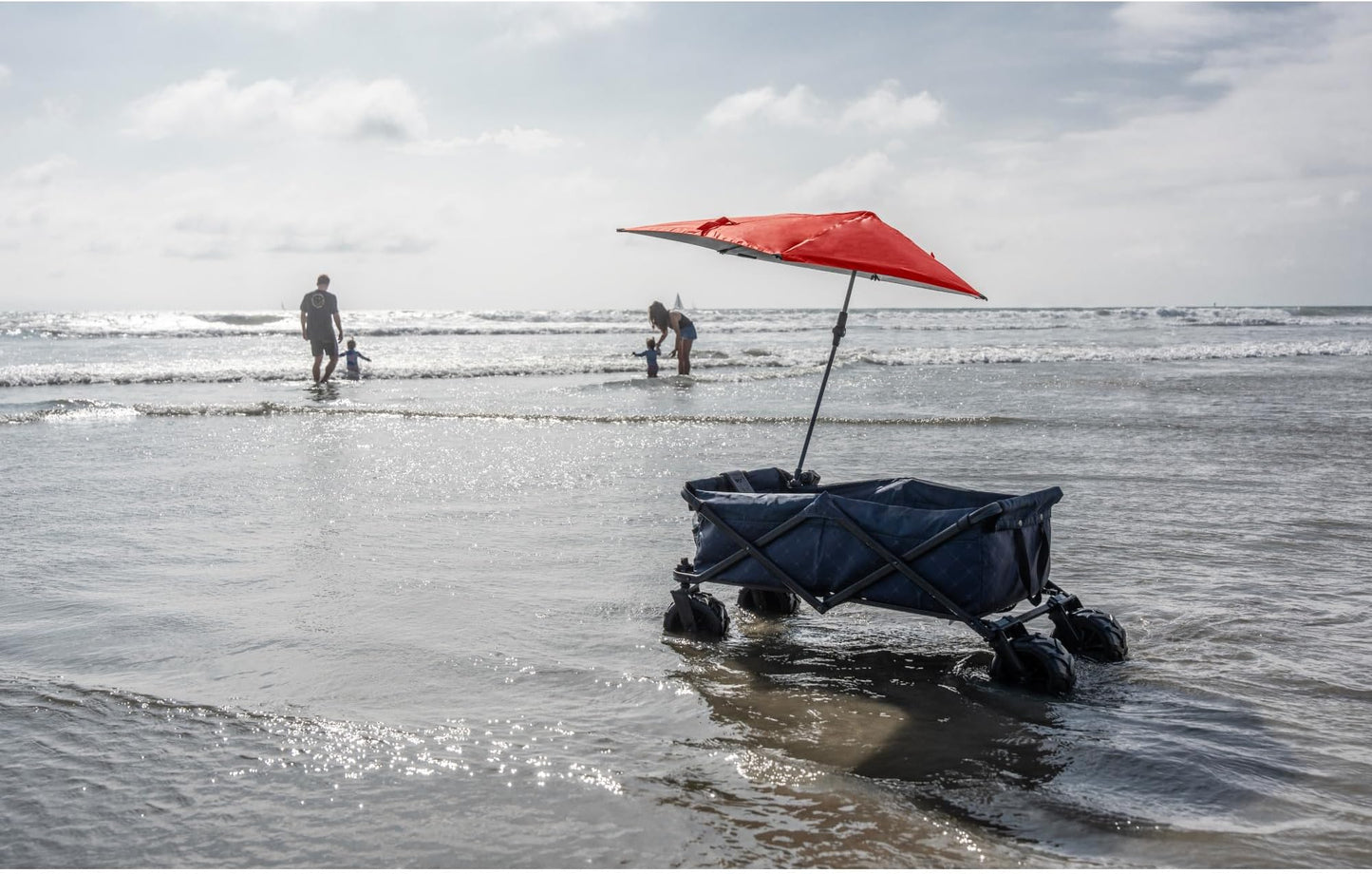 Sport-Brella Versa-Brella Spf 50+ Adjustable Umbrella With Universal Clamp - Firebrick Red