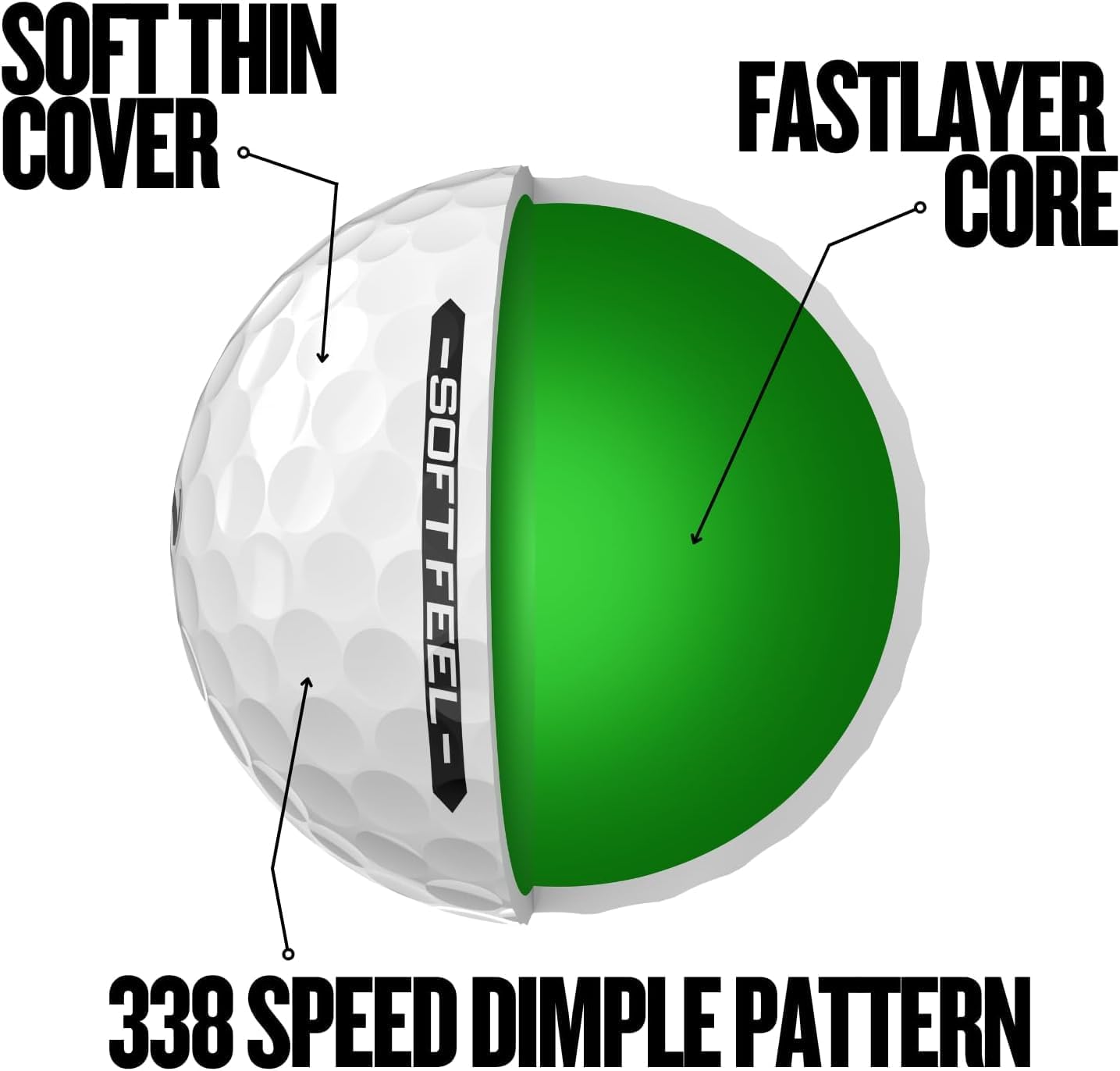 Srixon Soft Feel Golf Balls - White