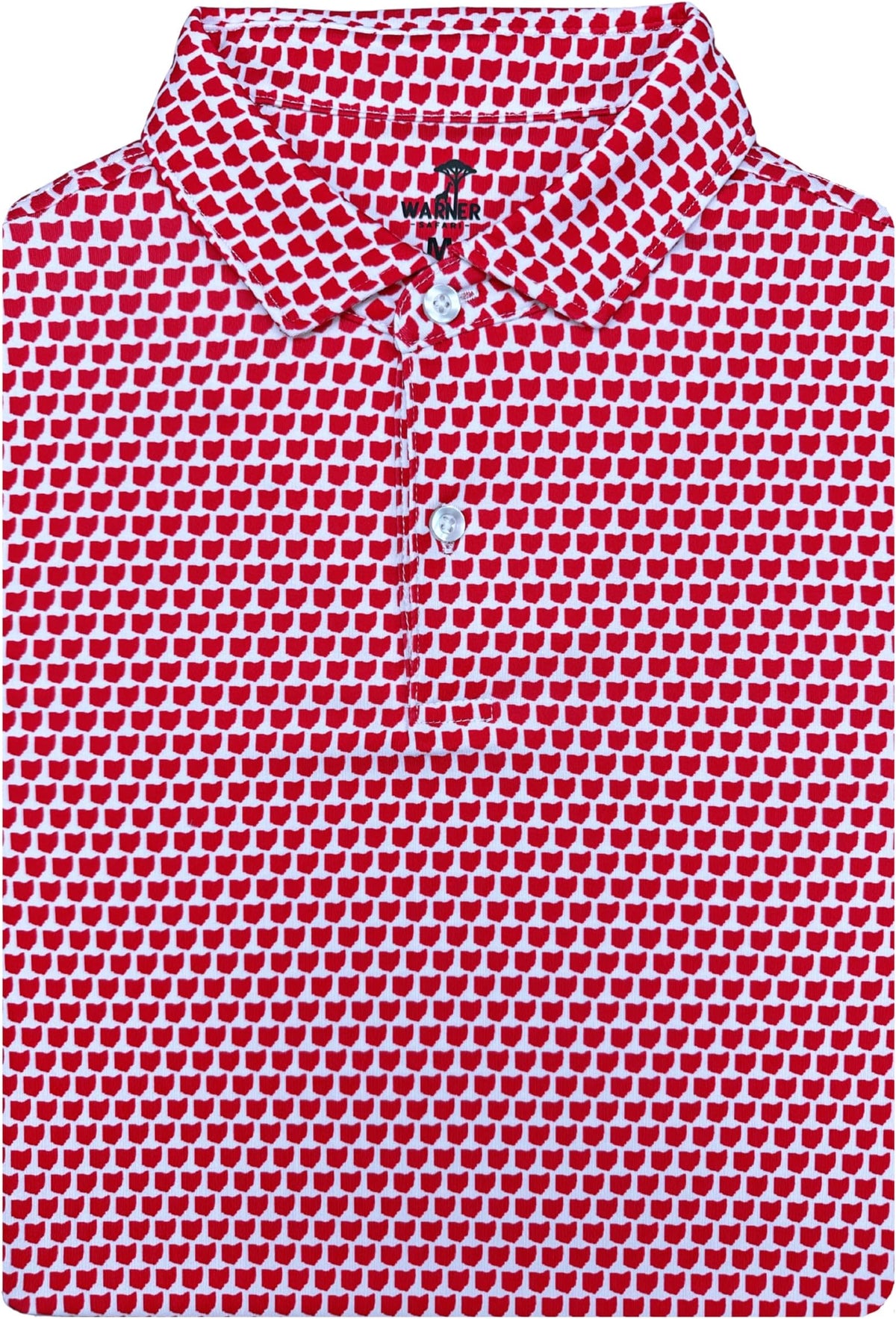 State Print Golf Shirt For Men - Short Sleeve Performance Polo - Ohio