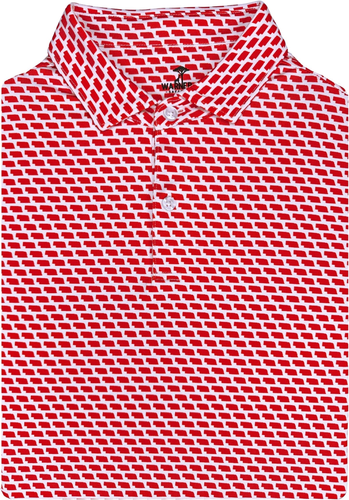 State Print Golf Shirt For Men - Short Sleeve Performance Polo - Nebraska