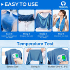 Sukeen 4 Pack Cooling Towels (40"x12"), Cooling Neck Wraps, Ice Towel, Soft Breathable Chilly Towel,microfiber Towel For Yoga,sport,running,gym,workout,camping,fitness,workout & More Activities - Blue/grey/green/pink