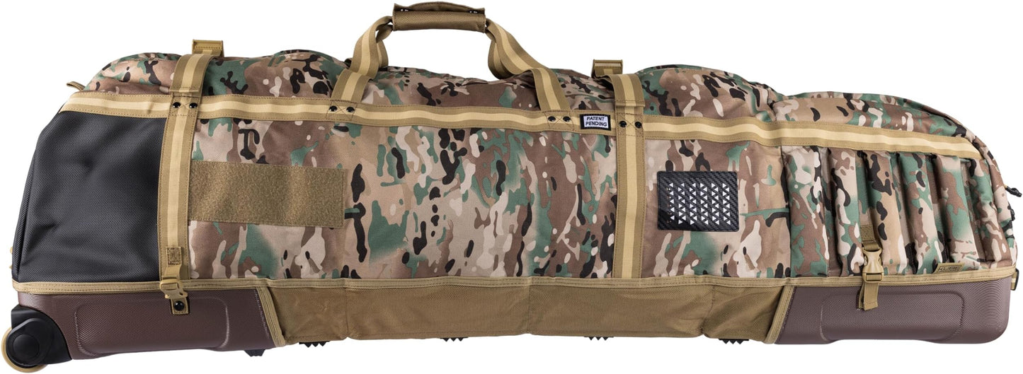 Sun Mountain Kube Golf Travel Bag - 2-Wheel Rolling System, Compact Folding For Easy Storage & Travel Convenience - Java-Sand Camo
