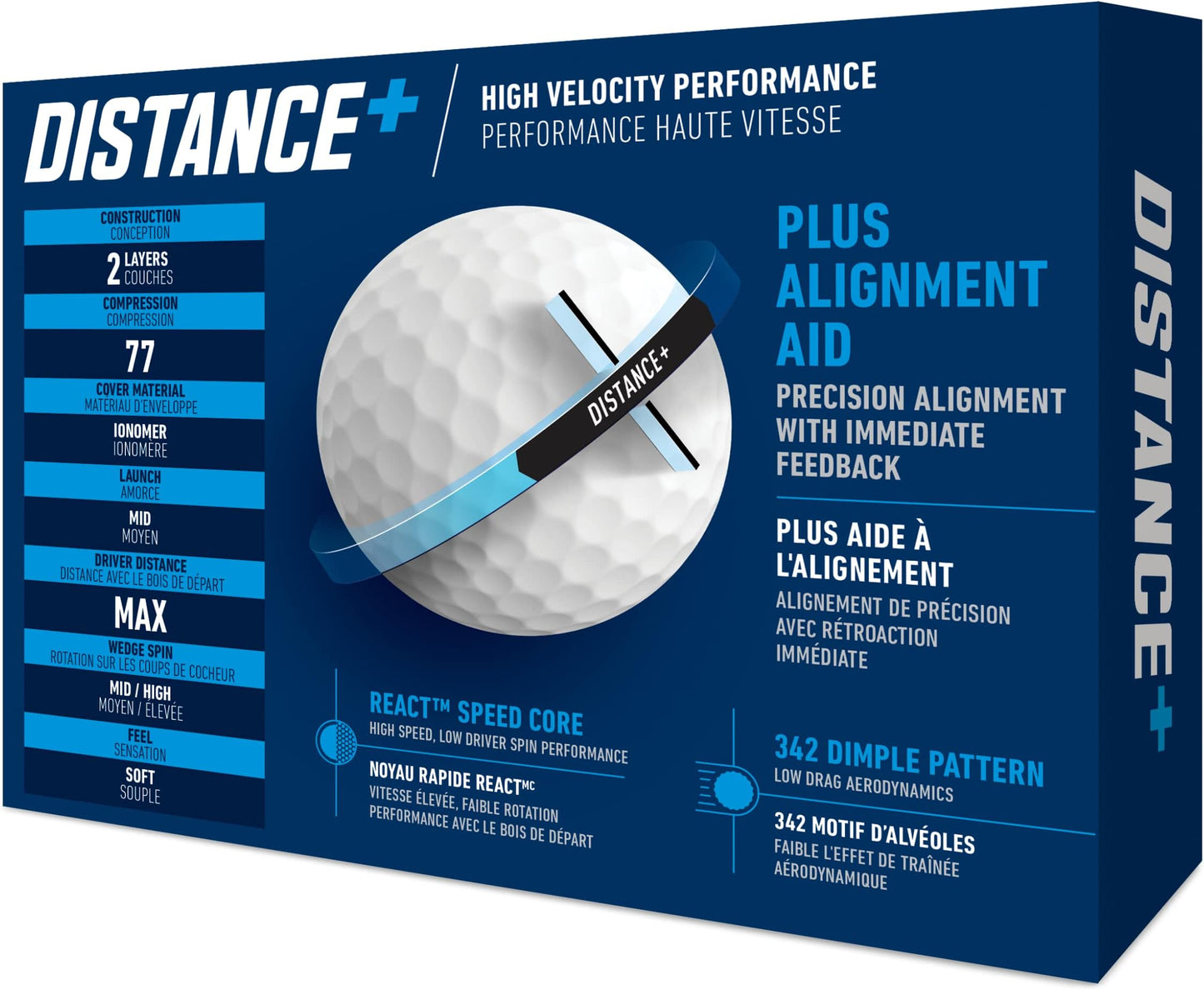 Taylormade Golf Distance+ Golf Balls - White