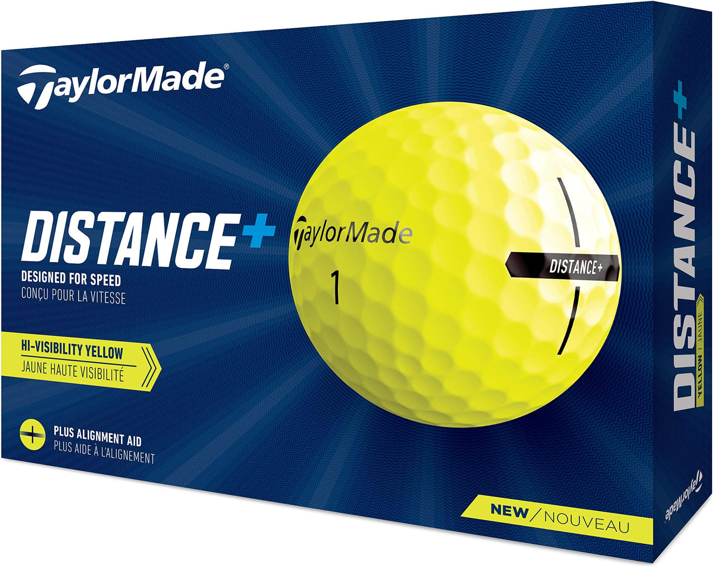 Taylormade Golf Distance+ Golf Balls - Yellow