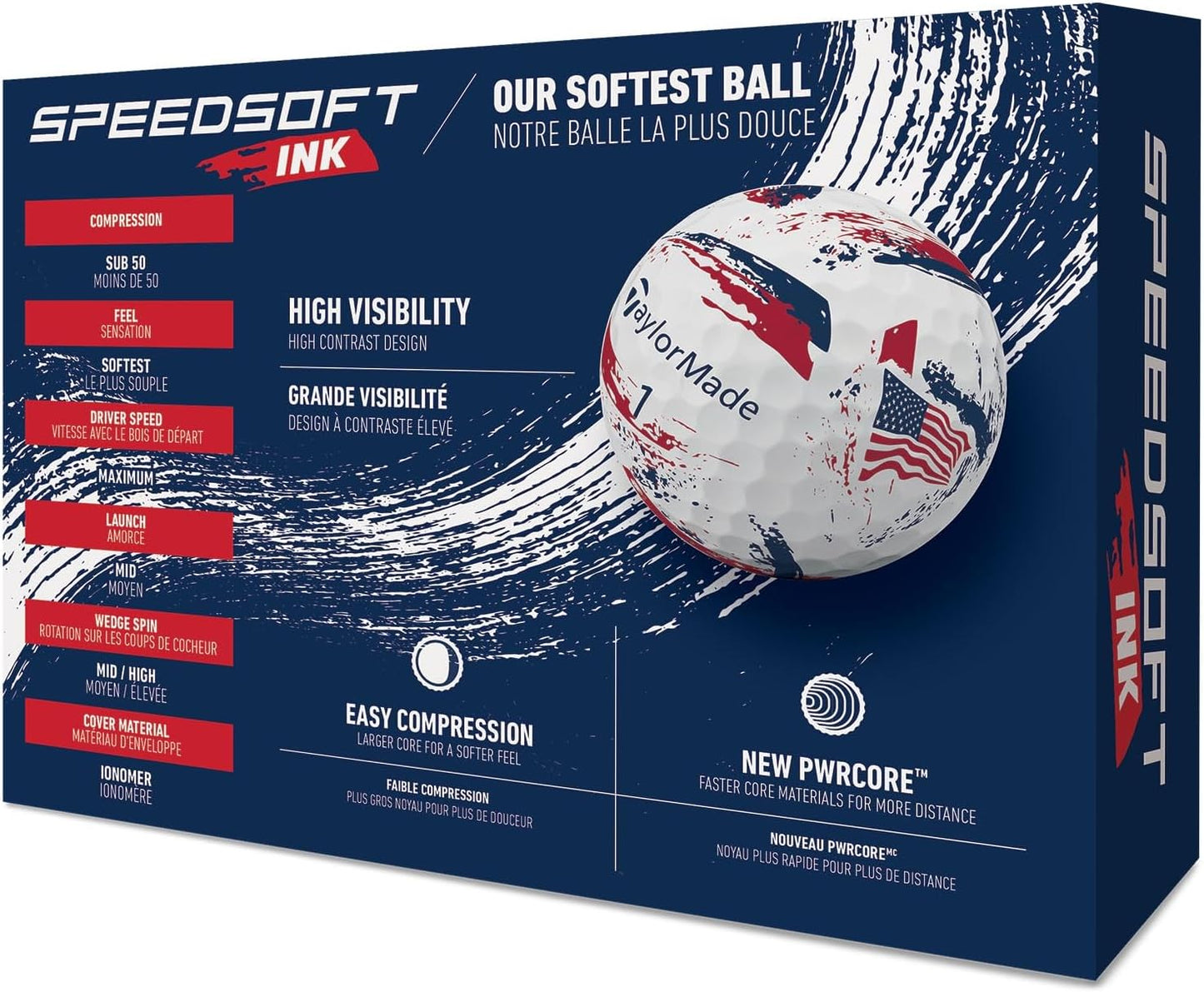 Taylormade Speedsoft Golf Balls, Maximum Distance With Ultra-Soft Feel, Perfect For Off The Tee And Around The Green - Usa