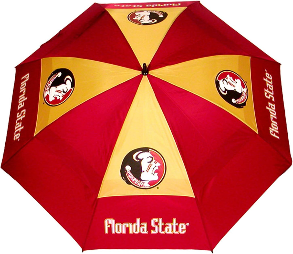 Team Golf Ncaa Ohio State Buckeyes Golf Umbrella 62" Golf Umbrella With Protective Sheath, Double Canopy Wind Protection Design, Auto Open Button - Florida State Seminoles