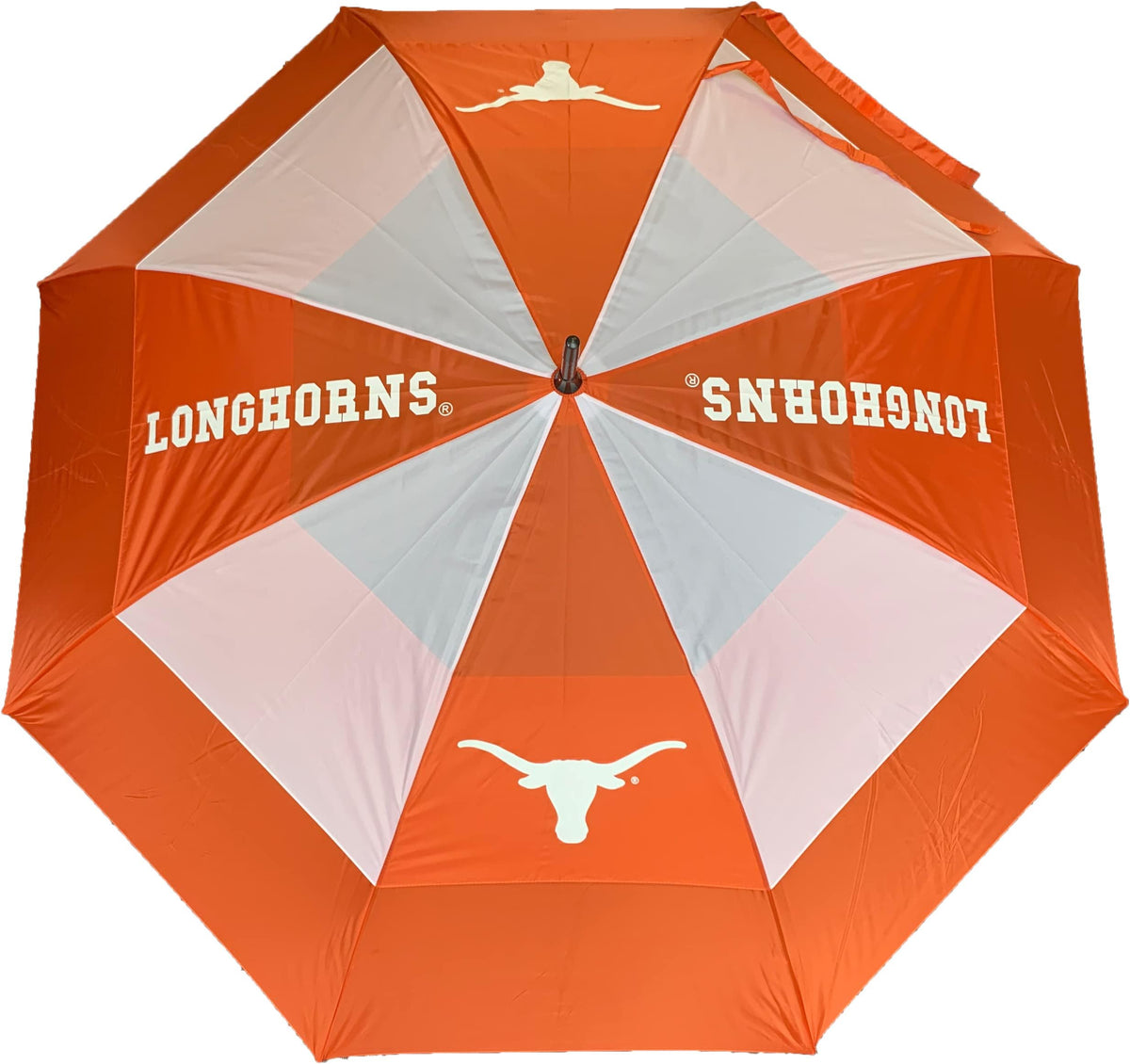 Team Golf Ncaa Ohio State Buckeyes Golf Umbrella 62" Golf Umbrella With Protective Sheath, Double Canopy Wind Protection Design, Auto Open Button - Texas Longhorns