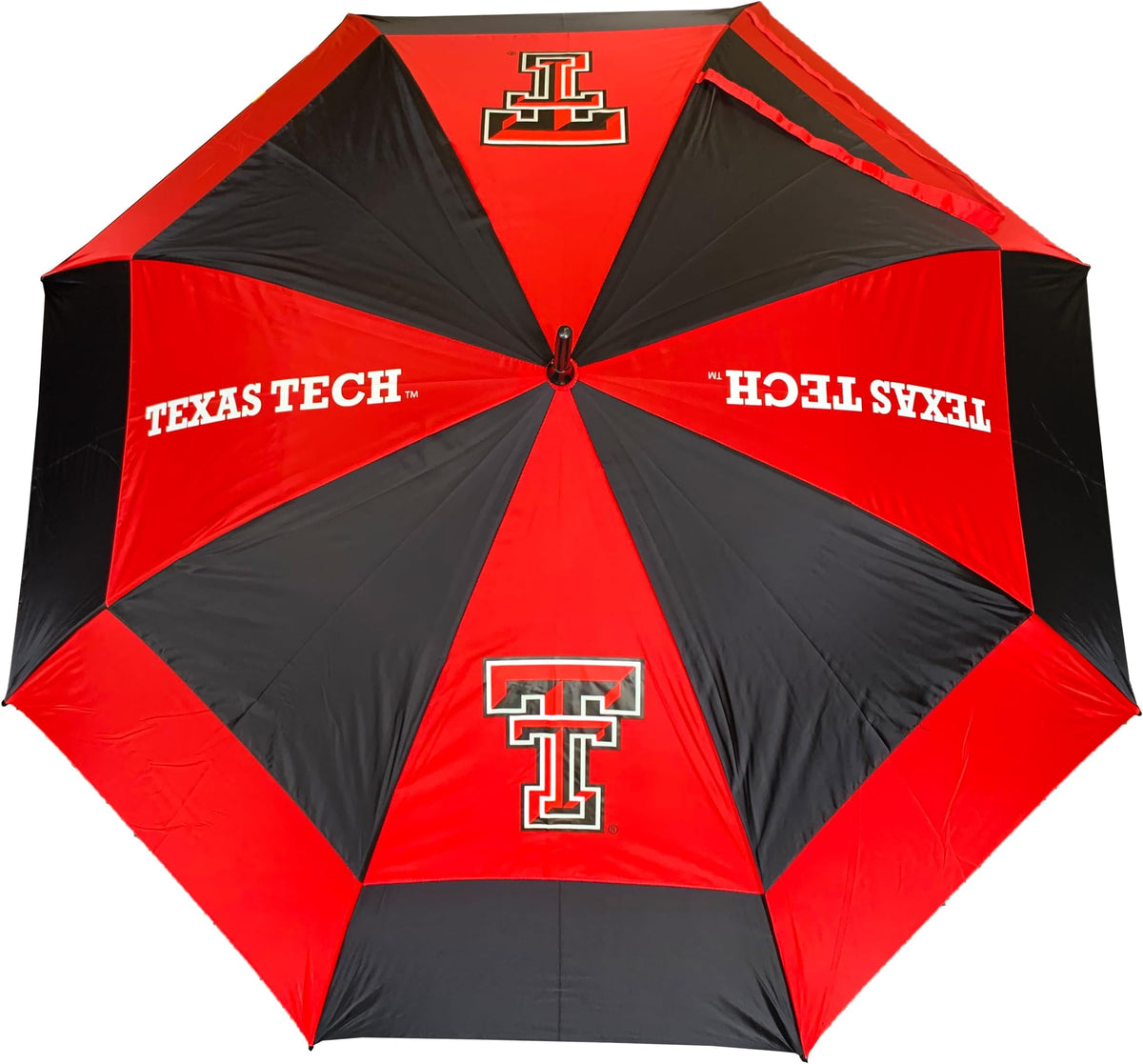 Team Golf Ncaa Ohio State Buckeyes Golf Umbrella 62" Golf Umbrella With Protective Sheath, Double Canopy Wind Protection Design, Auto Open Button - Texas Tech Red Raiders