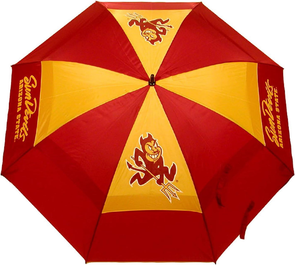 Team Golf Ncaa Ohio State Buckeyes Golf Umbrella 62" Golf Umbrella With Protective Sheath, Double Canopy Wind Protection Design, Auto Open Button - Arizona State Sun Devils