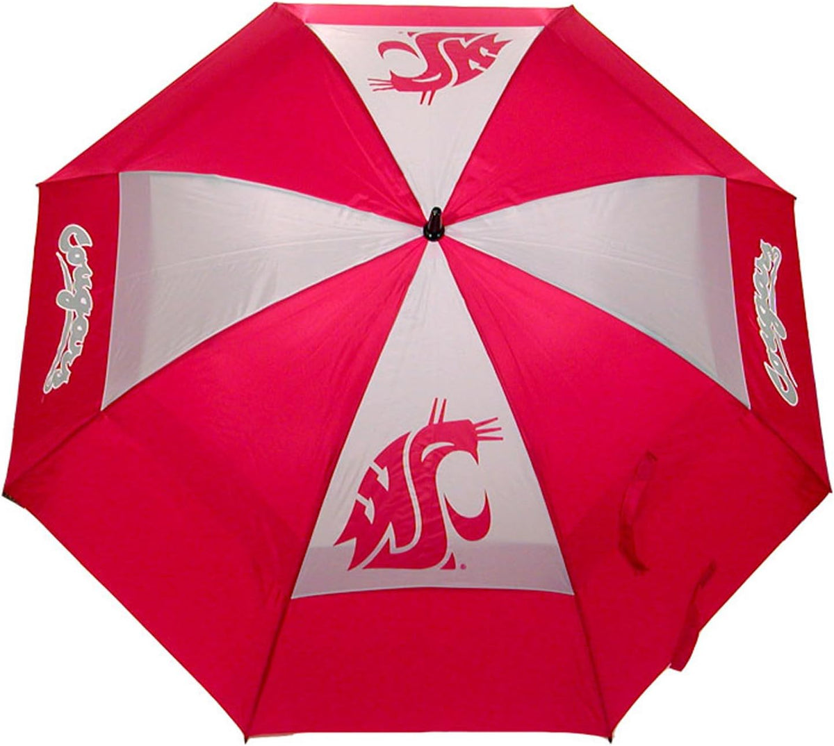 Team Golf Ncaa Ohio State Buckeyes Golf Umbrella 62" Golf Umbrella With Protective Sheath, Double Canopy Wind Protection Design, Auto Open Button - Washington State Cougars