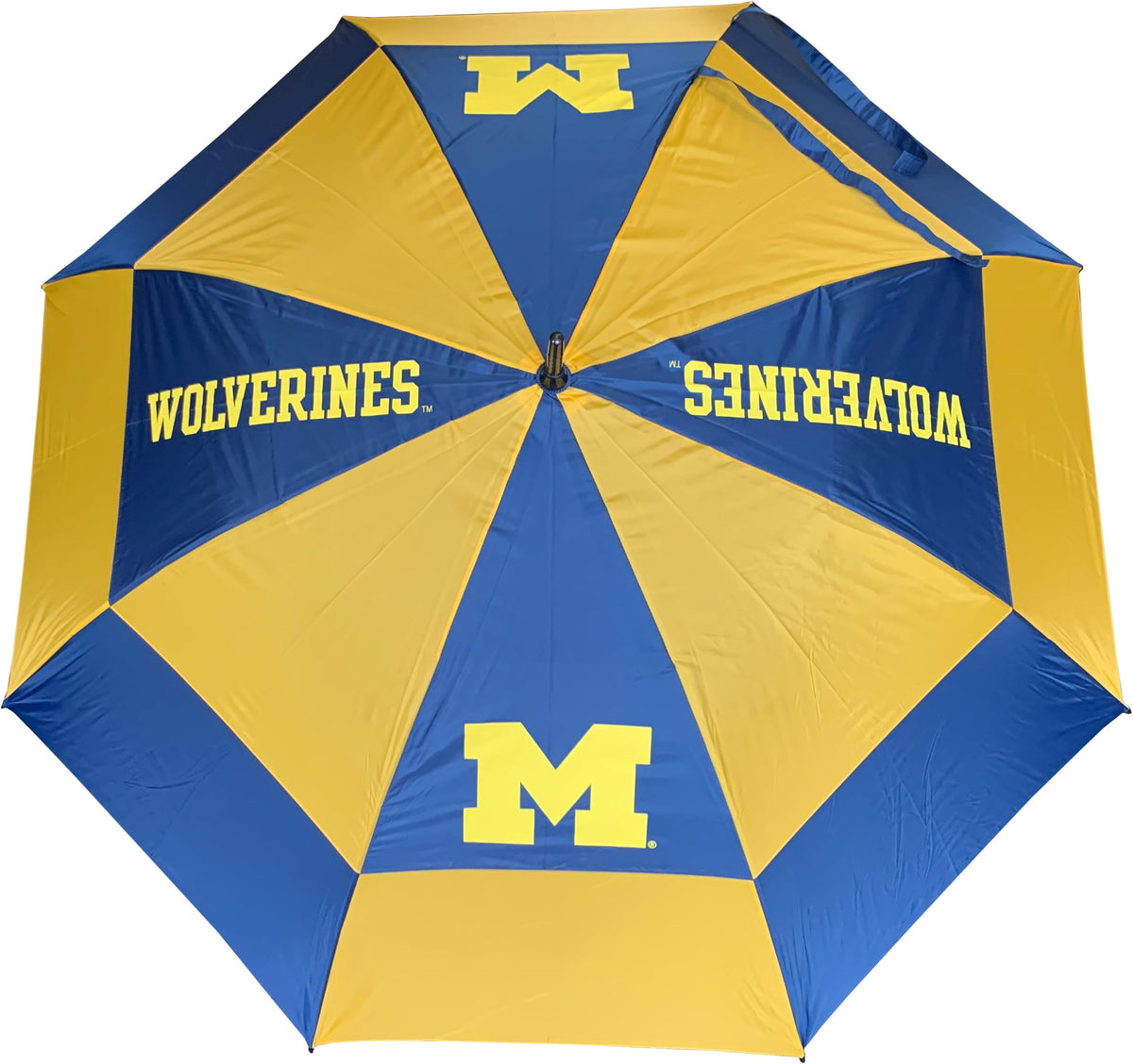 Team Golf Ncaa Ohio State Buckeyes Golf Umbrella 62" Golf Umbrella With Protective Sheath, Double Canopy Wind Protection Design, Auto Open Button - Michigan Wolverines