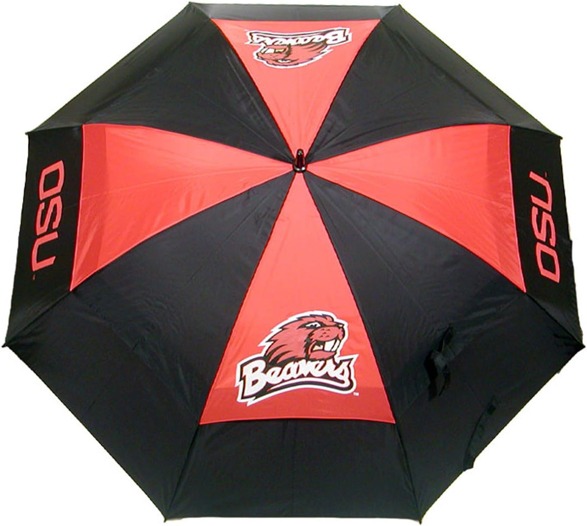 Team Golf Ncaa Ohio State Buckeyes Golf Umbrella 62" Golf Umbrella With Protective Sheath, Double Canopy Wind Protection Design, Auto Open Button - Oregon State Beavers