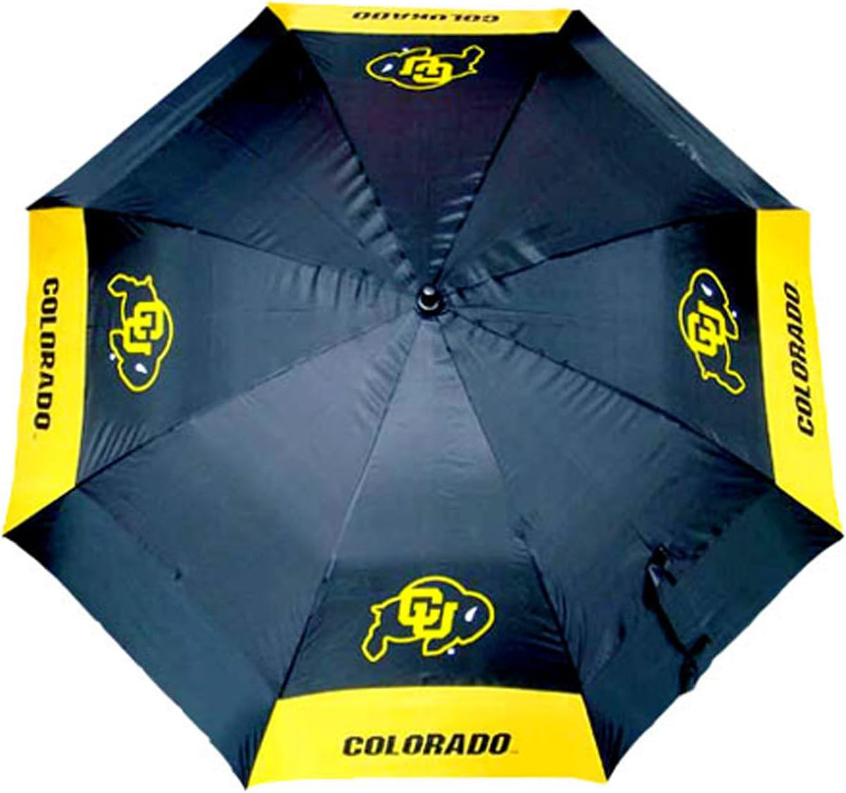 Team Golf Ncaa Ohio State Buckeyes Golf Umbrella 62" Golf Umbrella With Protective Sheath, Double Canopy Wind Protection Design, Auto Open Button - Colorado Buffaloes
