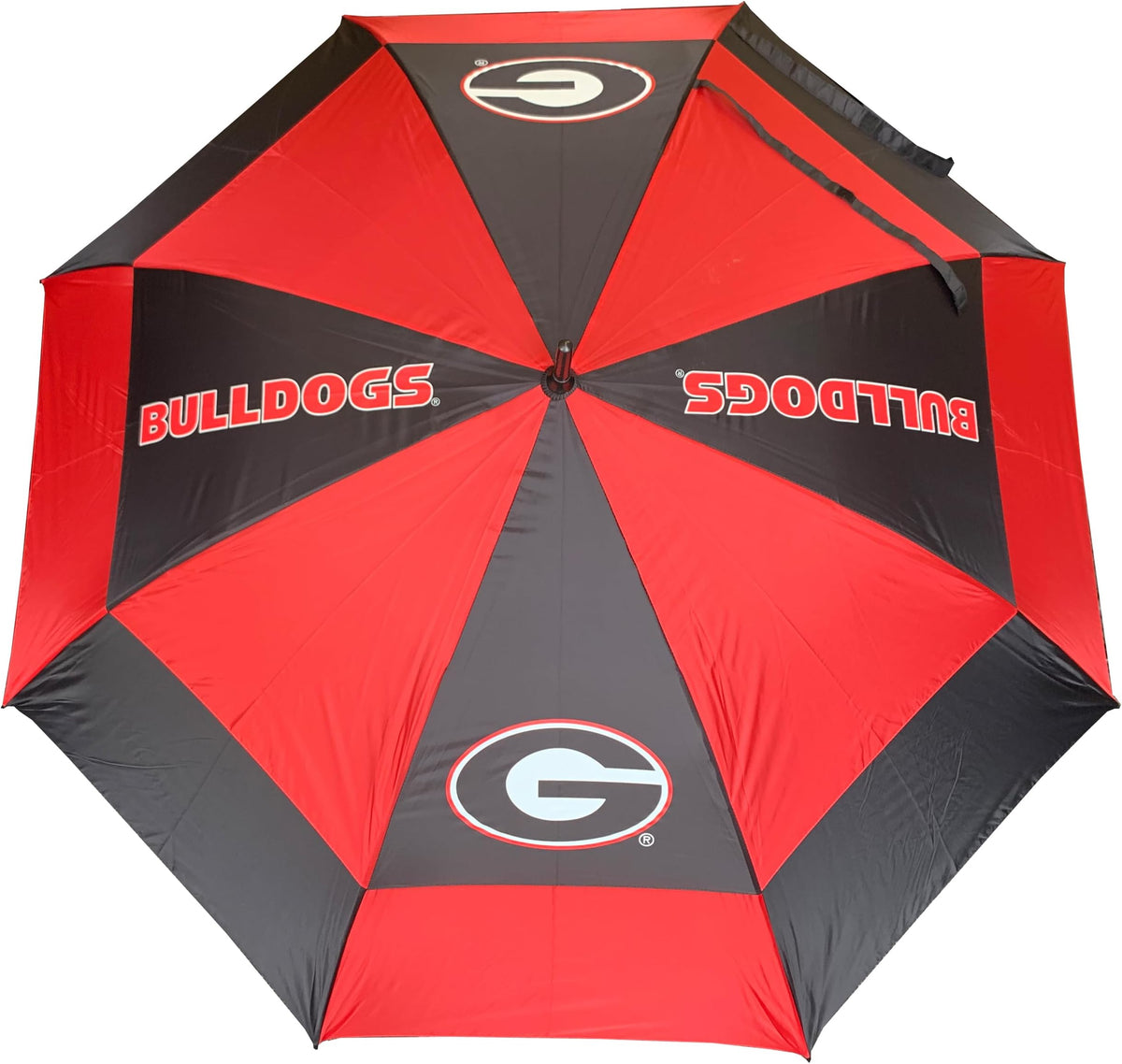 Team Golf Ncaa Ohio State Buckeyes Golf Umbrella 62" Golf Umbrella With Protective Sheath, Double Canopy Wind Protection Design, Auto Open Button - Georgia Bulldogs