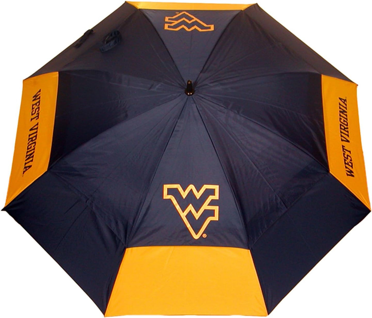 Team Golf Ncaa Ohio State Buckeyes Golf Umbrella 62" Golf Umbrella With Protective Sheath, Double Canopy Wind Protection Design, Auto Open Button - West Virginia Mountaineers