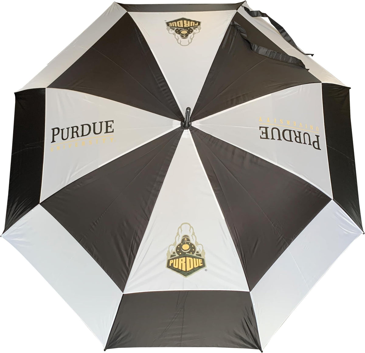 Team Golf Ncaa Ohio State Buckeyes Golf Umbrella 62" Golf Umbrella With Protective Sheath, Double Canopy Wind Protection Design, Auto Open Button - Purdue Boilermakers