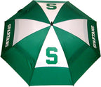 Team Golf Ncaa Ohio State Buckeyes Golf Umbrella 62" Golf Umbrella With Protective Sheath, Double Canopy Wind Protection Design, Auto Open Button - Michigan State Spartans