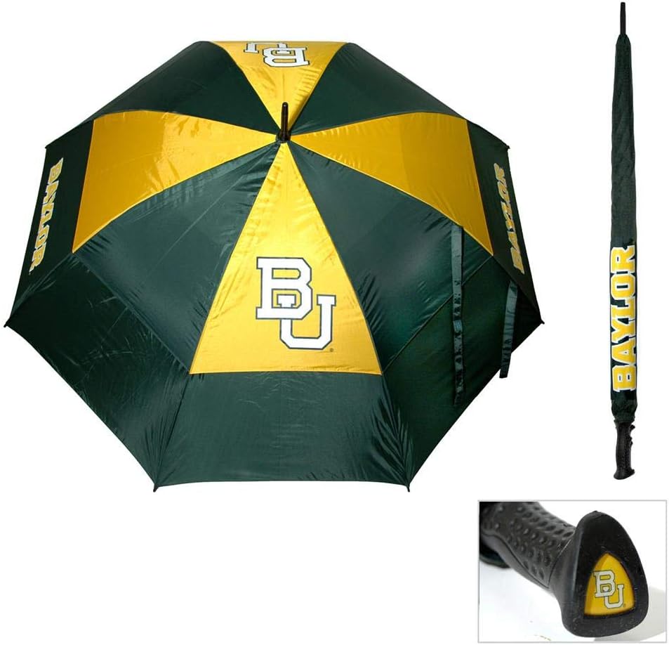 Team Golf Ncaa Ohio State Buckeyes Golf Umbrella 62" Golf Umbrella With Protective Sheath, Double Canopy Wind Protection Design, Auto Open Button - Baylor Bears
