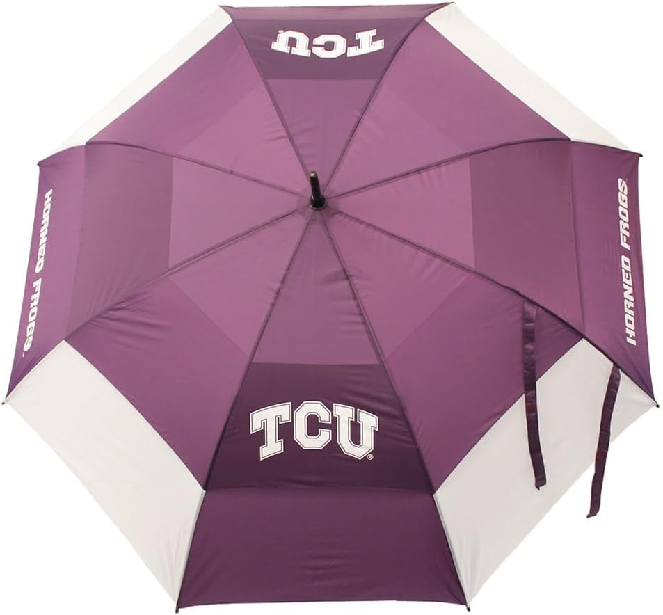 Team Golf Ncaa Ohio State Buckeyes Golf Umbrella 62" Golf Umbrella With Protective Sheath, Double Canopy Wind Protection Design, Auto Open Button - Tcu Horned Frogs