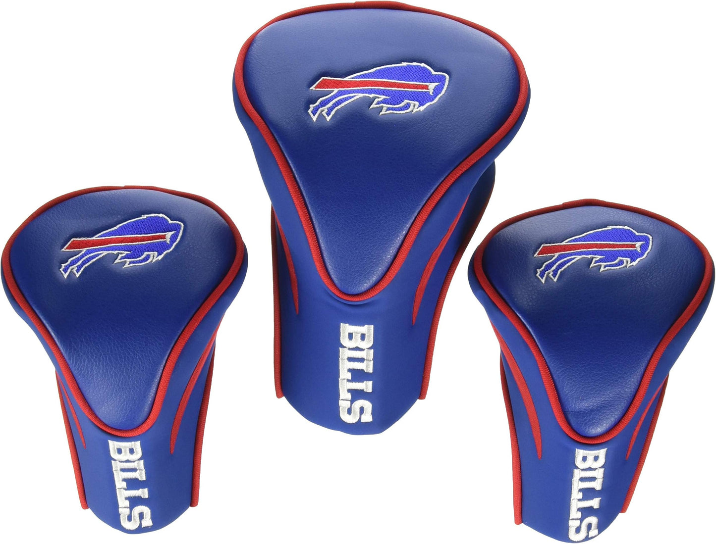 Team Golf Nfl Cincinnati Bengals Contour Golf Club Headcovers (3 Count) Numbered 1, 3, & X, Fits Oversized Drivers, Utility, Rescue & Fairway Clubs, Velour Lined For Extra Club Protection - Buffalo Bills
