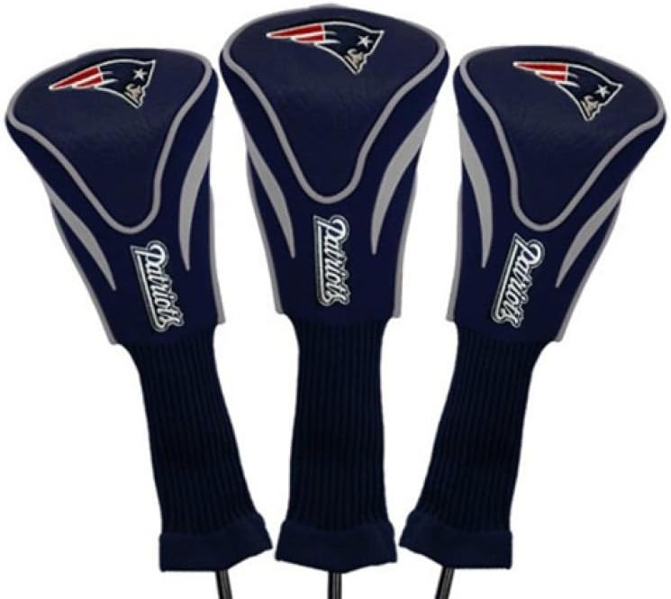 Team Golf Nfl Cincinnati Bengals Contour Golf Club Headcovers (3 Count) Numbered 1, 3, & X, Fits Oversized Drivers, Utility, Rescue & Fairway Clubs, Velour Lined For Extra Club Protection - New England Patriots