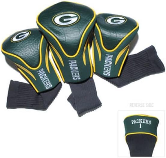 Team Golf Nfl Cincinnati Bengals Contour Golf Club Headcovers (3 Count) Numbered 1, 3, & X, Fits Oversized Drivers, Utility, Rescue & Fairway Clubs, Velour Lined For Extra Club Protection - Green Bay Packers